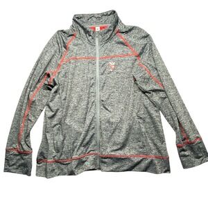 ZOOZATZ Wisconsin Badgers Athletic Track Jacket Zip Up 3X Thumb Holes Breathable